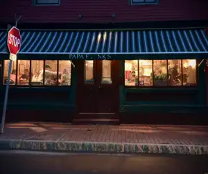 front of the restaurant